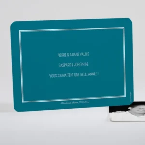 Carte de voeux Chic 1 photo*Faire-part Elégant New
