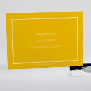 Carte de voeux Chic 1 photo*Faire-part Elégant New