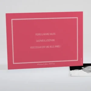Carte de voeux Chic 1 photo*Faire-part Elégant New