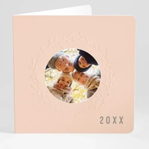 Carte de voeux Couronne couleur*Faire-part Elégant Clearance