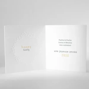 Carte de voeux Couronne couleur*Faire-part Elégant Clearance