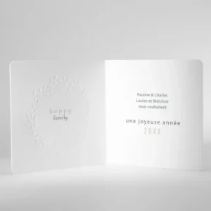 Carte de voeux Couronne couleur*Faire-part Elégant Clearance