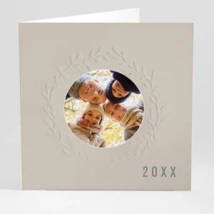 Carte de voeux Couronne couleur*Faire-part Elégant Clearance