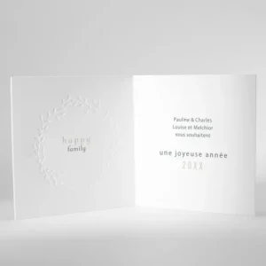 Carte de voeux Couronne couleur*Faire-part Elégant Clearance