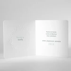Carte de voeux Couronne couleur*Faire-part Elégant Clearance