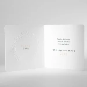 Carte de voeux Couronne couleur*Faire-part Elégant Clearance