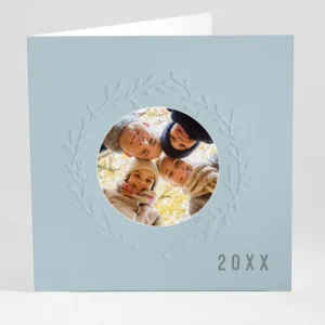 Carte de voeux Couronne couleur*Faire-part Elégant Clearance