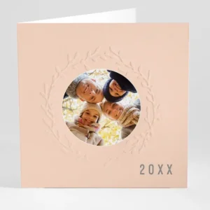 Carte de voeux Couronne couleur*Faire-part Elégant Clearance