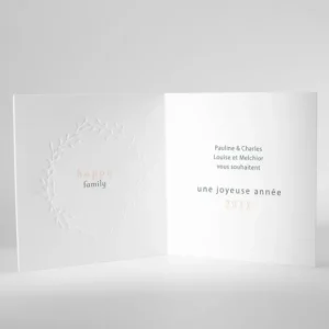 Carte de voeux Couronne couleur*Faire-part Elégant Clearance