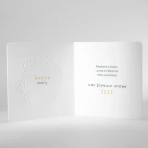 Carte de voeux Couronne couleur*Faire-part Elégant Clearance