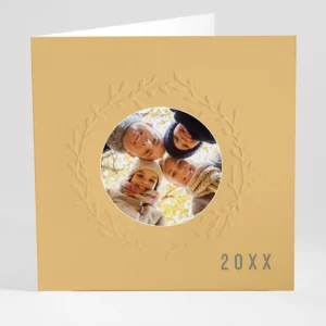 Carte de voeux Couronne couleur*Faire-part Elégant Clearance