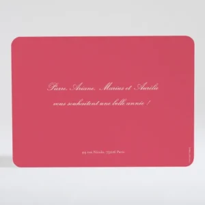 Carte de voeux Doux motif 1 photo*Faire-part Elégant Outlet