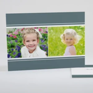 Carte de voeux Elegance 2 photos*Faire-part Elégant Online