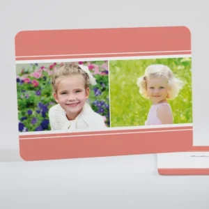 Carte de voeux Elegance 2 photos*Faire-part Elégant Online