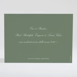 Carte de voeux Elegance 1 photo*Faire-part Elégant Discount