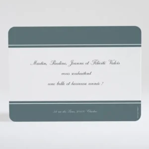 Carte de voeux Elegance 2 photos*Faire-part Elégant Online
