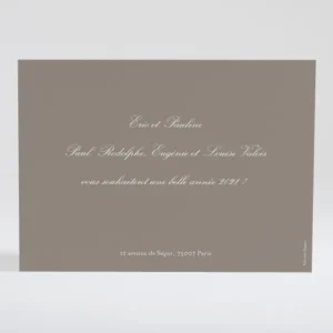 Carte de voeux Elegance 1 photo*Faire-part Elégant Discount