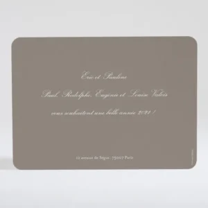 Carte de voeux Elegance 1 photo*Faire-part Elégant Discount