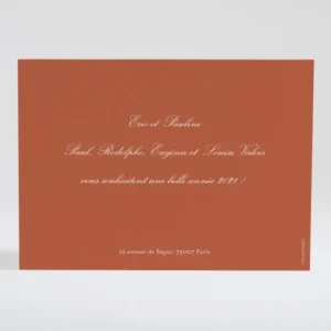 Carte de voeux Elegance 1 photo*Faire-part Elégant Discount