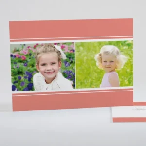 Carte de voeux Elegance 2 photos*Faire-part Elégant Online