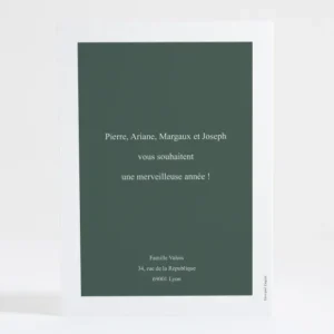 Carte de voeux Evenement famille*Faire-part Elégant Fashion