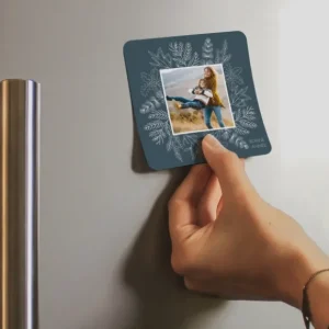 Carte de voeux Flocons Magnet*Faire-part Elégant Discount