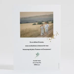 Carte de voeux Gold*Faire-part Elégant Online