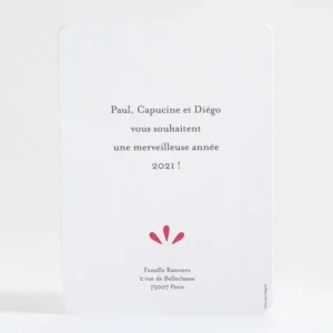 Carte de voeux Gouttes de joie*Faire-part Elégant Online