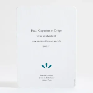 Carte de voeux Gouttes de joie*Faire-part Elégant Online