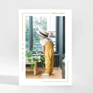 Carte de voeux Happy new Year Magnet*Faire-part Elégant Discount