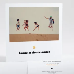 Carte de voeux Jolie etoile doree*Faire-part Elégant Discount