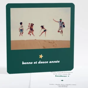 Carte de voeux Jolie etoile doree*Faire-part Elégant Discount