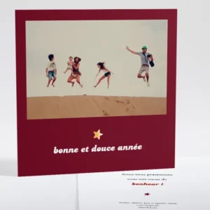 Carte de voeux Jolie etoile doree*Faire-part Elégant Discount