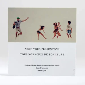 Carte de voeux Medaillon dore carre*Faire-part Elégant Best