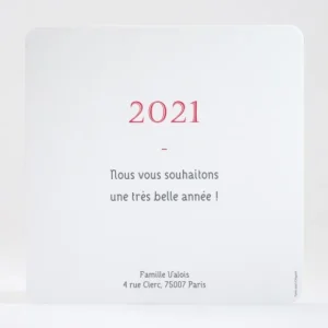 Carte de voeux Pele mele carre*Faire-part Elégant Fashion