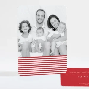 Carte de voeux Petites rayures*Faire-part Elégant Clearance
