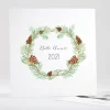 Carte de voeux Pommes de pin*Faire-part Elégant Discount