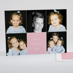 Carte de voeux Rectangle 5 photos*Faire-part Elégant Sale
