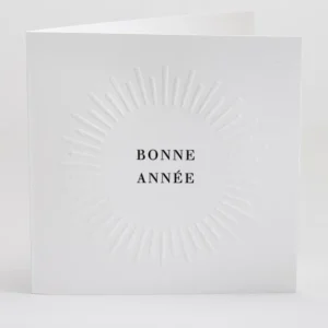 Carte de voeux Soleil gaufre*Faire-part Elégant Sale