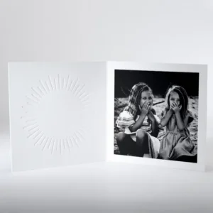Carte de voeux Soleil gaufre*Faire-part Elégant Sale