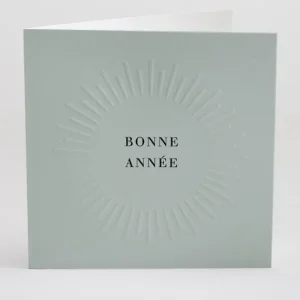 Carte de voeux Soleil gaufre*Faire-part Elégant Sale