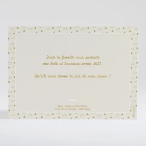 Carte de voeux Souvenirs dores*Faire-part Elégant Fashion