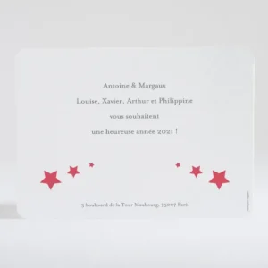Carte de voeux Souvenirs etoiles*Faire-part Elégant Hot