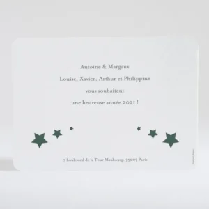 Carte de voeux Souvenirs etoiles*Faire-part Elégant Hot