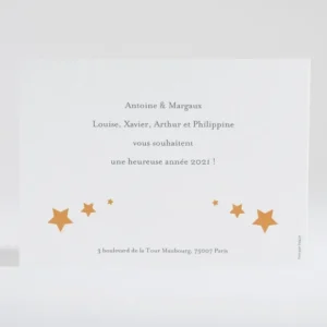 Carte de voeux Souvenirs etoiles*Faire-part Elégant Hot