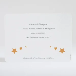 Carte de voeux Souvenirs etoiles*Faire-part Elégant Hot