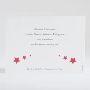 Carte de voeux Souvenirs etoiles*Faire-part Elégant Hot