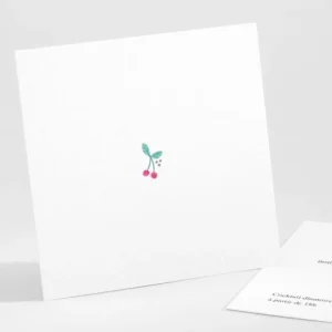 Carton d'invitation mariage Cherry cherry vif*Faire-part Elégant Hot