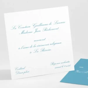 Carton d'invitation mariage Traditionnel couleur*Faire-part Elégant Best
