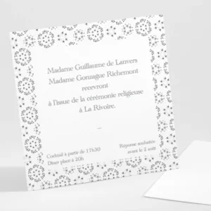 Carton d'invitation mariage Petit liberty etoiles*Faire-part Elégant Best